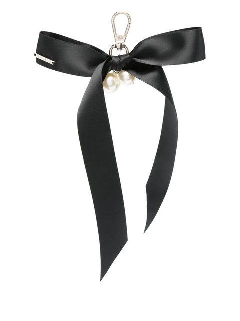 Simone Rocha bow-detail keychain - Black - zdjęcie produktu nr 1