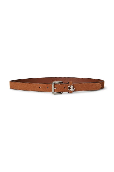 Lauren Ralph Lauren pasek zamszowy damski kolor brązowy 412978433 - zdjęcie produktu nr 1