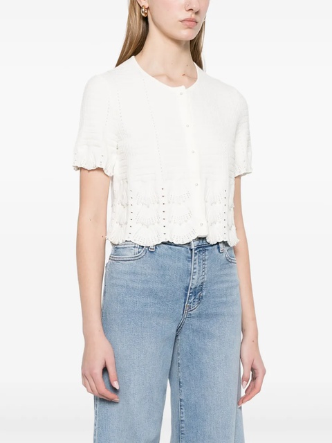 Maje faux-pearl detailed top - White - zdjęcie produktu nr 2