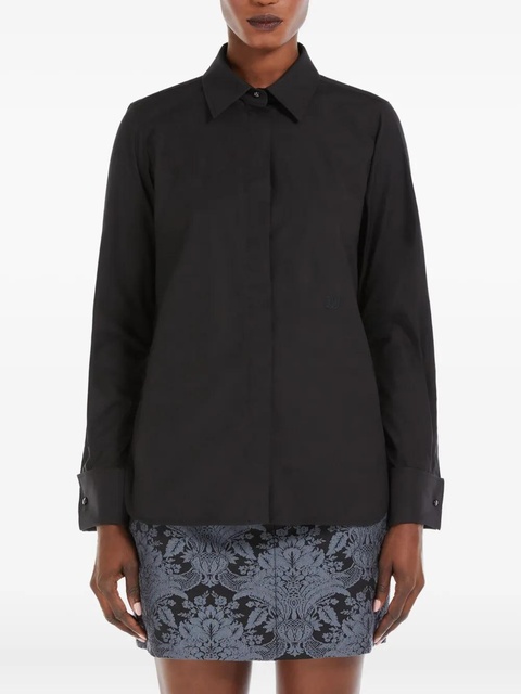 Max Mara classic-collar double-cuff shirt - Black - zdjęcie produktu nr 1