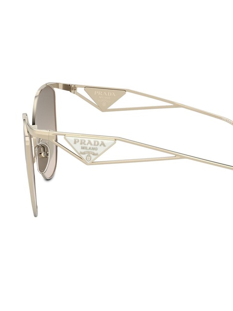 Prada Eyewear logo cat-eye frame sunglasses - Gold - zdjęcie produktu nr 2