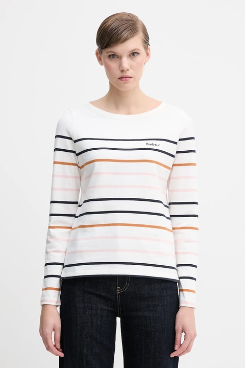 Barbour longsleeve bawełniany HAWKINS kolor beżowy LML0894 - zdjęcie produktu nr 1