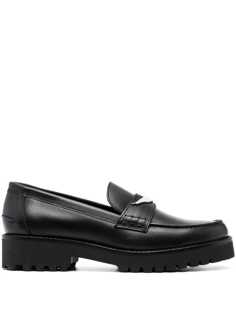 Zadig&Voltaire wings-plaque leather loafers - Black - zdjęcie produktu nr 1
