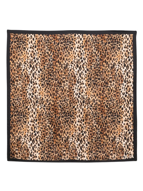 Maje leopard-print silk scarf - Brown - zdjęcie produktu nr 1