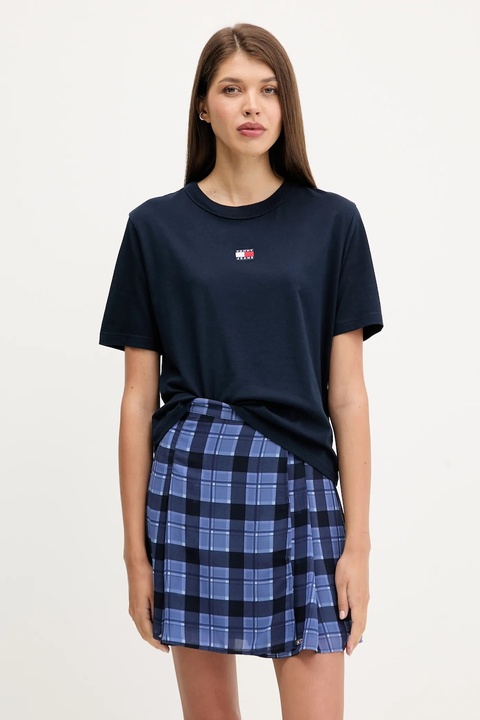 Tommy Jeans t-shirt bawełniany damski kolor granatowy DW0DW22202 - zdjęcie produktu nr 2