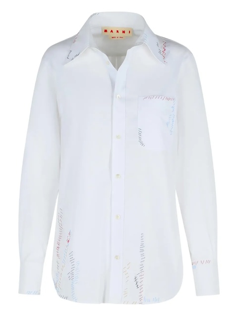 Marni embroidered shirt - White - zdjęcie produktu nr 1