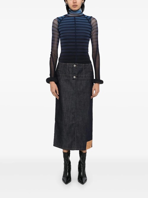 Jean Paul Gaultier inverted denim skirt - Blue - zdjęcie produktu nr 2