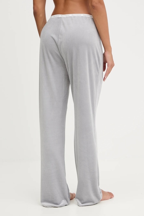 Juicy Couture spodnie lounge damskie kolor szary proste high waist JCLBJ225508 - zdjęcie produktu nr 2