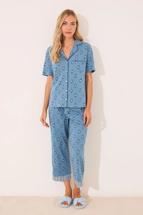 women'secret piżama damska kolor niebieski bawełniana 3592389 - zdjęcie produktu nr 1