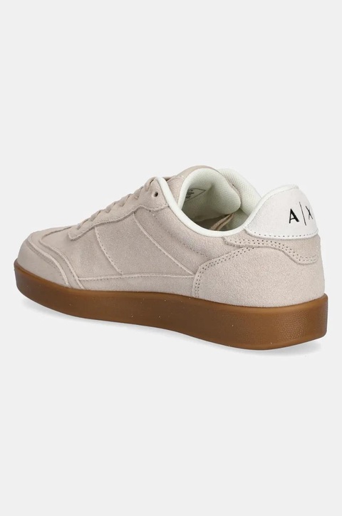 Armani Exchange sneakersy zamszowe damskie kolor beżowy XDX182 XV868 01819 - zdjęcie produktu nr 2