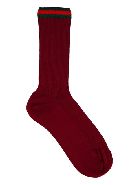 Gucci ribbed-cuff socks - Red - zdjęcie produktu nr 2