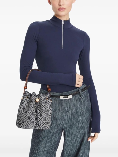 Tory Burch T-Monogram bucket bag - Grey - zdjęcie produktu nr 2