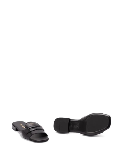 Prada penny-strap leather sandals - Black - zdjęcie produktu nr 2