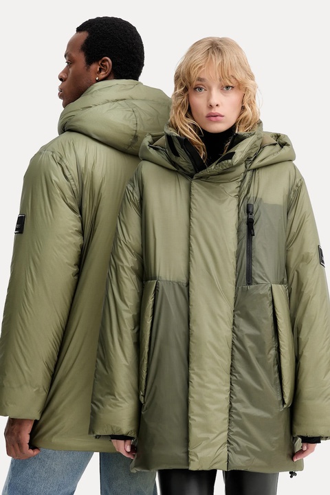 Rains kurtka 17240 Torna Insulated Long Jacket kolor zielony zimowa 17240 - zdjęcie produktu nr 1