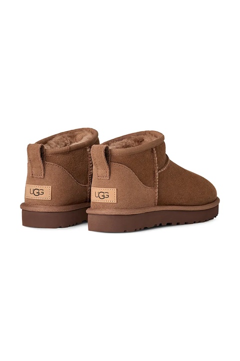 UGG śniegowce zamszowe Classic Ultra Mini kolor brązowy 1116109.RYK - zdjęcie produktu nr 2