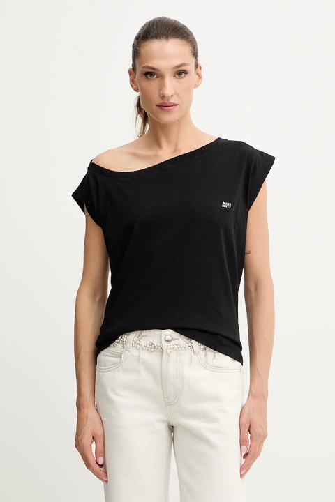 Miss Sixty t-shirt bawełniany damski kolor czarny 6S3SJ32500 - zdjęcie produktu nr 1
