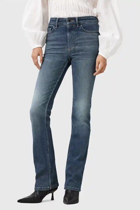 AllSaints jeansy HALDAN damskie medium waist W008ED - zdjęcie produktu nr 2