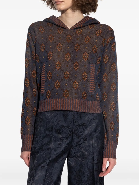 ETRO patterned hoodie - Brown - zdjęcie produktu nr 2