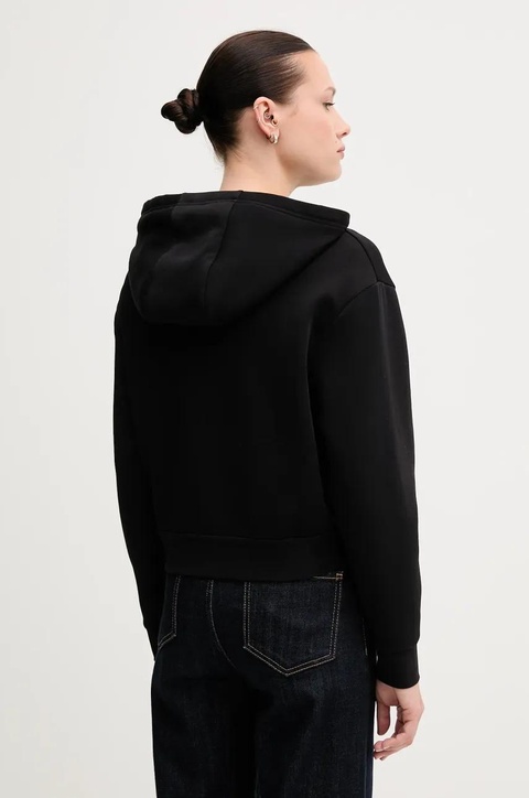 Armani Exchange bluza damska kolor czarny z kapturem gładka XW000822 AF10818 - zdjęcie produktu nr 2