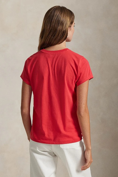 Polo Ralph Lauren t-shirt bawełniany damski kolor czerwony 211898698 - zdjęcie produktu nr 2