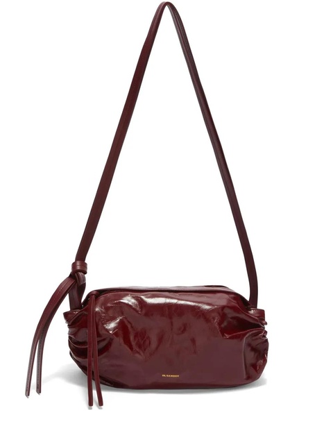 Jil Sander logo-embossed leather crossbody bag - Red - zdjęcie produktu nr 1