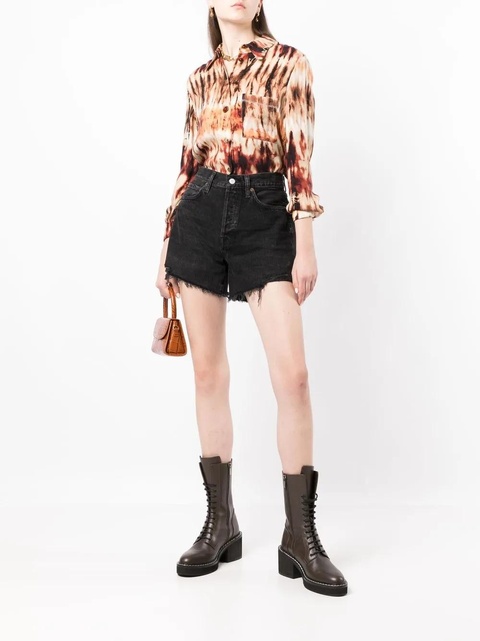 AGOLDE raw-cut denim shorts - Black - zdjęcie produktu nr 2