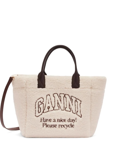 GANNI logo-detail tote bag - Neutrals - zdjęcie produktu nr 1