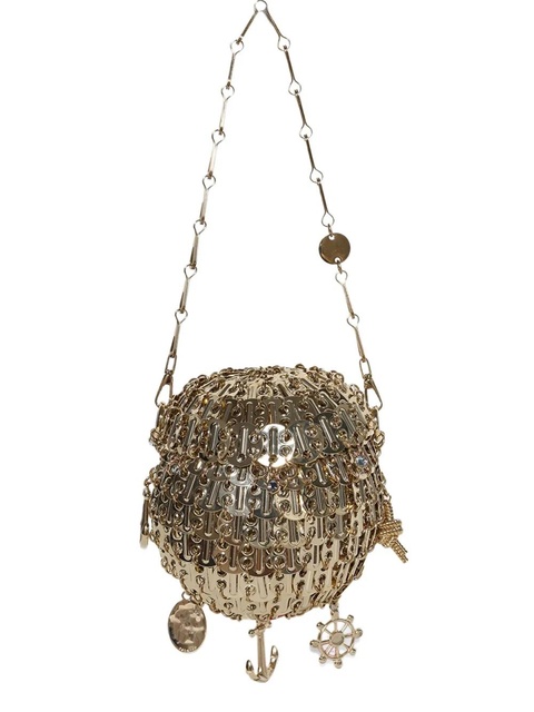 Rabanne chain-embellished sphere shoulder bag - Gold - zdjęcie produktu nr 1