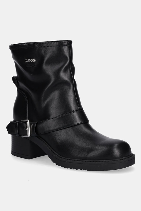 Guess botki BENJI damskie kolor czarny na słupku FLFIJI ELE10 - zdjęcie produktu nr 1