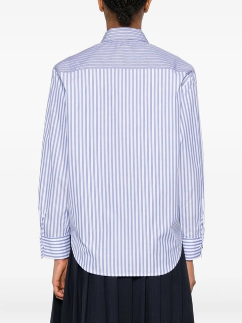 SANDRO striped tie-neck shirt - Blue - zdjęcie produktu nr 2