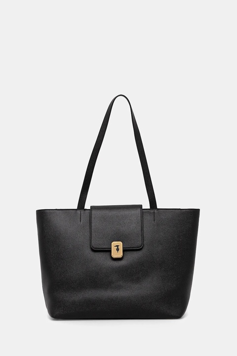 Trussardi torebka skórzana kolor czarny Z605E106078N - zdjęcie produktu nr 1