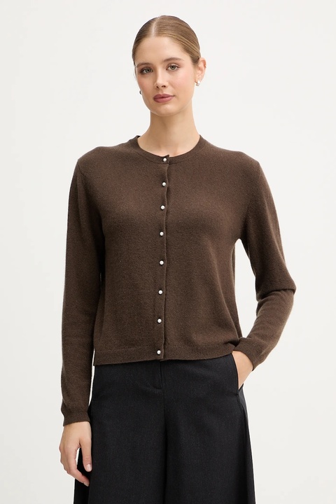 United Colors of Benetton sweter wełniany damski kolor brązowy lekki 1002D501U - zdjęcie produktu nr 1