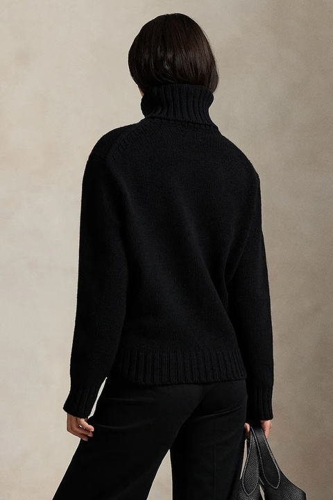 Polo Ralph Lauren sweter wełniany damski kolor beżowy z golfem 211978329 - zdjęcie produktu nr 2
