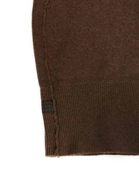MM6 Maison Margiela fine-knit balaclava - Brown - zdjęcie produktu nr 1