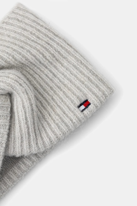 Tommy Hilfiger opaska na głowę z dodatkiem wełny kolor szary AW0AW17778 - zdjęcie produktu nr 2