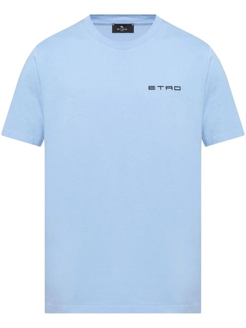 ETRO logo-embroidered T-shirt - Blue - zdjęcie produktu nr 1