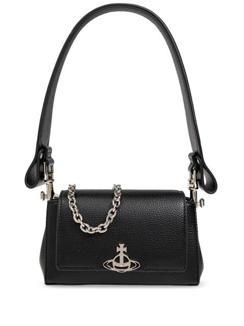 Vivienne Westwood Orb plaque flap shoulder bag - Black - zdjęcie produktu nr 1