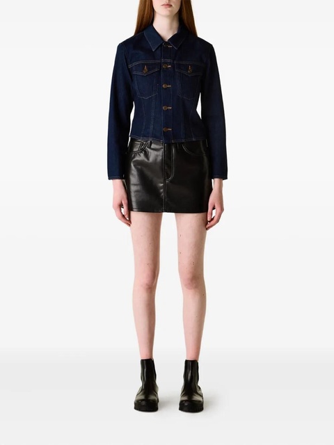 AGOLDE Mini Keira topstitching skirt - Black - zdjęcie produktu nr 2