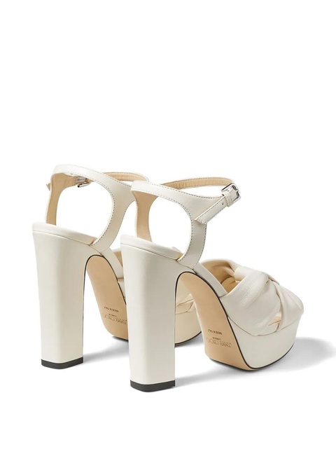 Jimmy Choo Heloise 120mm leather sandals - White - zdjęcie produktu nr 2