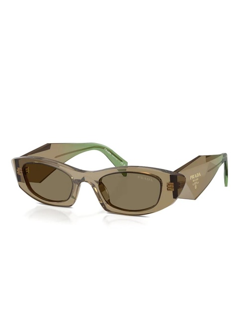Prada Eyewear geometric-frame sunglasses - Green - zdjęcie produktu nr 2
