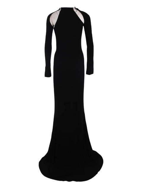 Off-White crystal-tie maxi dress - Black - zdjęcie produktu nr 2