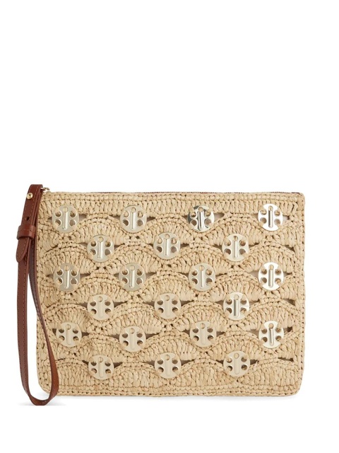 Rabanne lurex-detail clutch bag - Neutrals - zdjęcie produktu nr 1