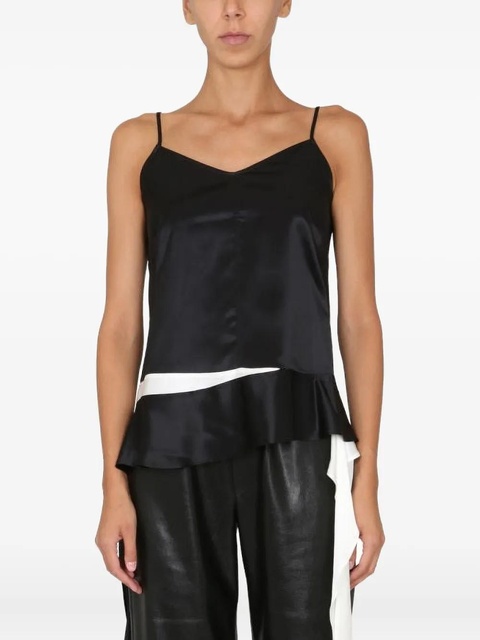 JW Anderson ruffled-detail top - Black - zdjęcie produktu nr 1