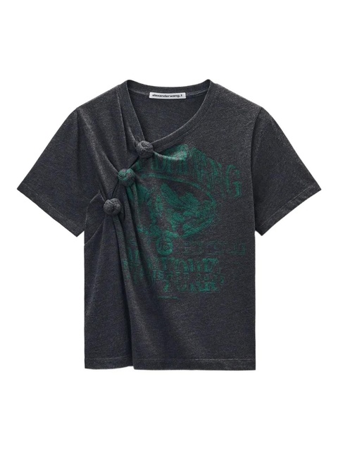 Alexander Wang knotted graphic T-shirt - Black - zdjęcie produktu nr 1
