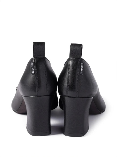 Miu Miu 65mm bow-detail block-heel pumps - Black - zdjęcie produktu nr 2