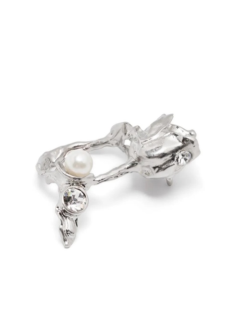 Marni floral-motif ring - Silver - zdjęcie produktu nr 1