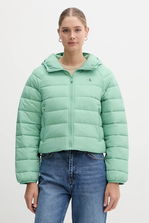 Calvin Klein Jeans kurtka kolor zielony przejściowa LV047C510G - zdjęcie produktu nr 1