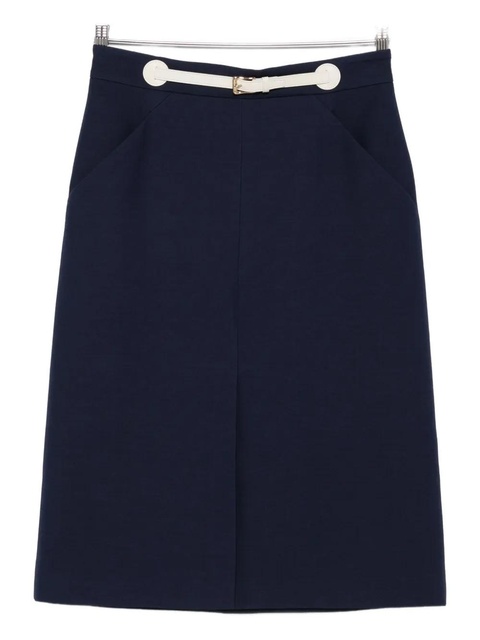 Valentino Garavani belted midi skirt - Blue - zdjęcie produktu nr 2
