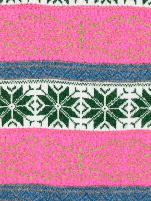 Essentiel Antwerp snowflake-striped scarf - Pink - zdjęcie produktu nr 2