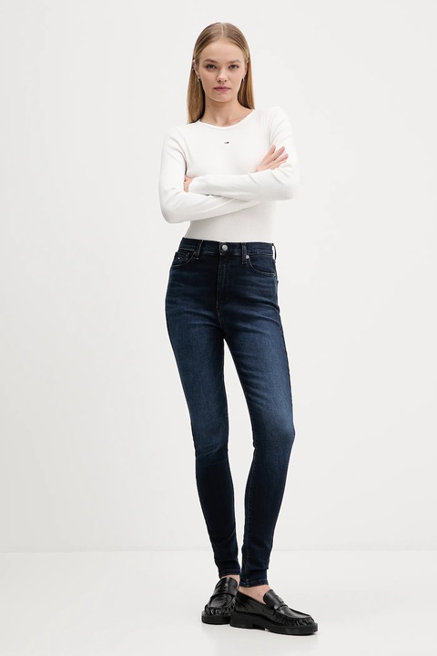 Tommy Jeans longsleeve 2-pack damski kolor granatowy DW0DW17716 - zdjęcie produktu nr 2